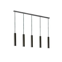 Hängeleuchte Brenta, anthrazit, Stahl Länge 110 cm 5-flammig