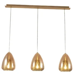 Hängeleuchte Britton, 3-flammig, amber
