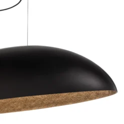 Hängeleuchte Canoe V, schwarz/gold