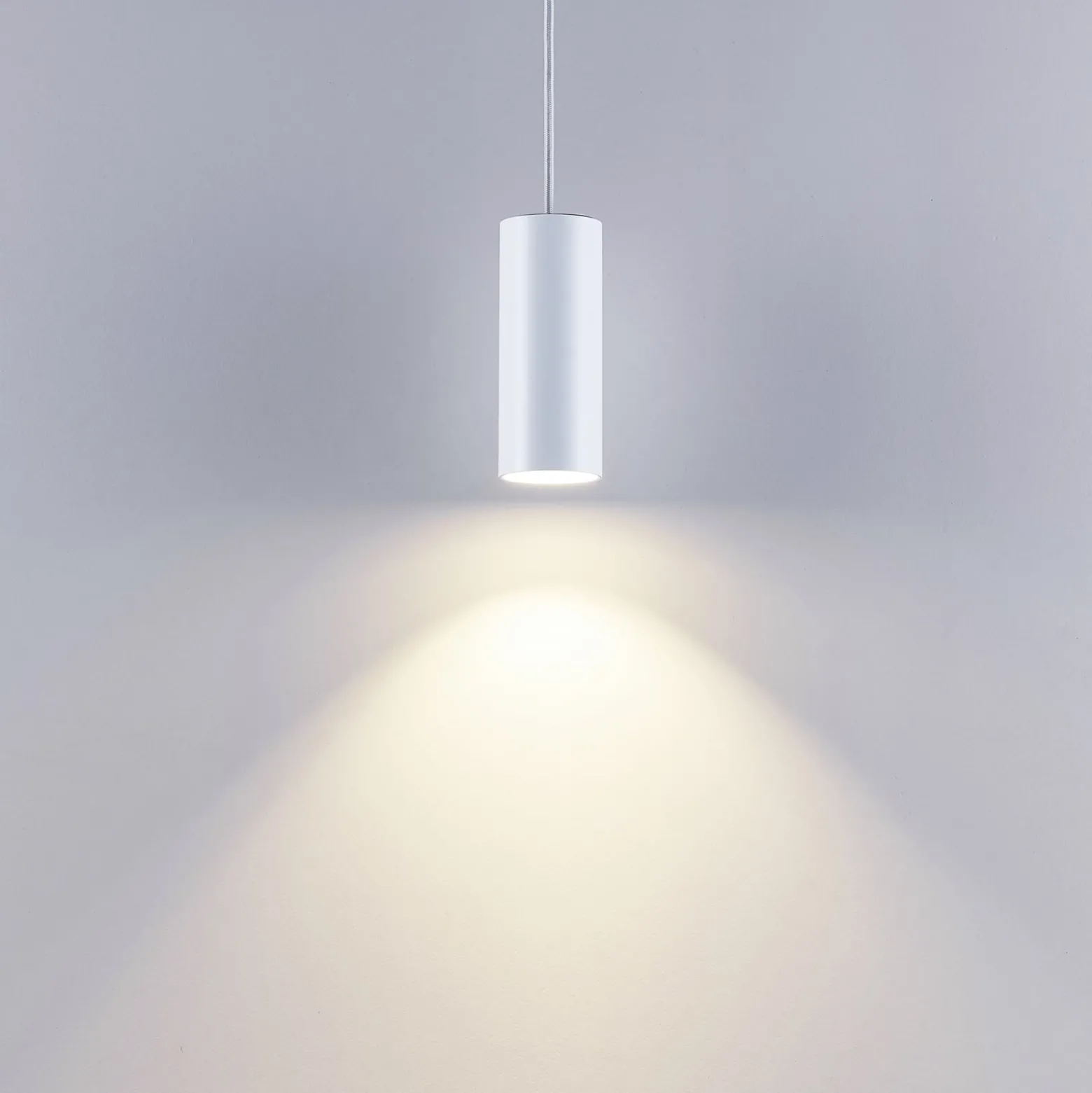 Hängeleuchte CAN, weiß, Höhe 15 cm, Ø 6 cm, Metall, GU10