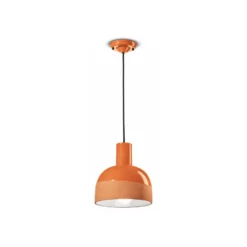 Hängeleuchte Caxixi aus Keramik, orange