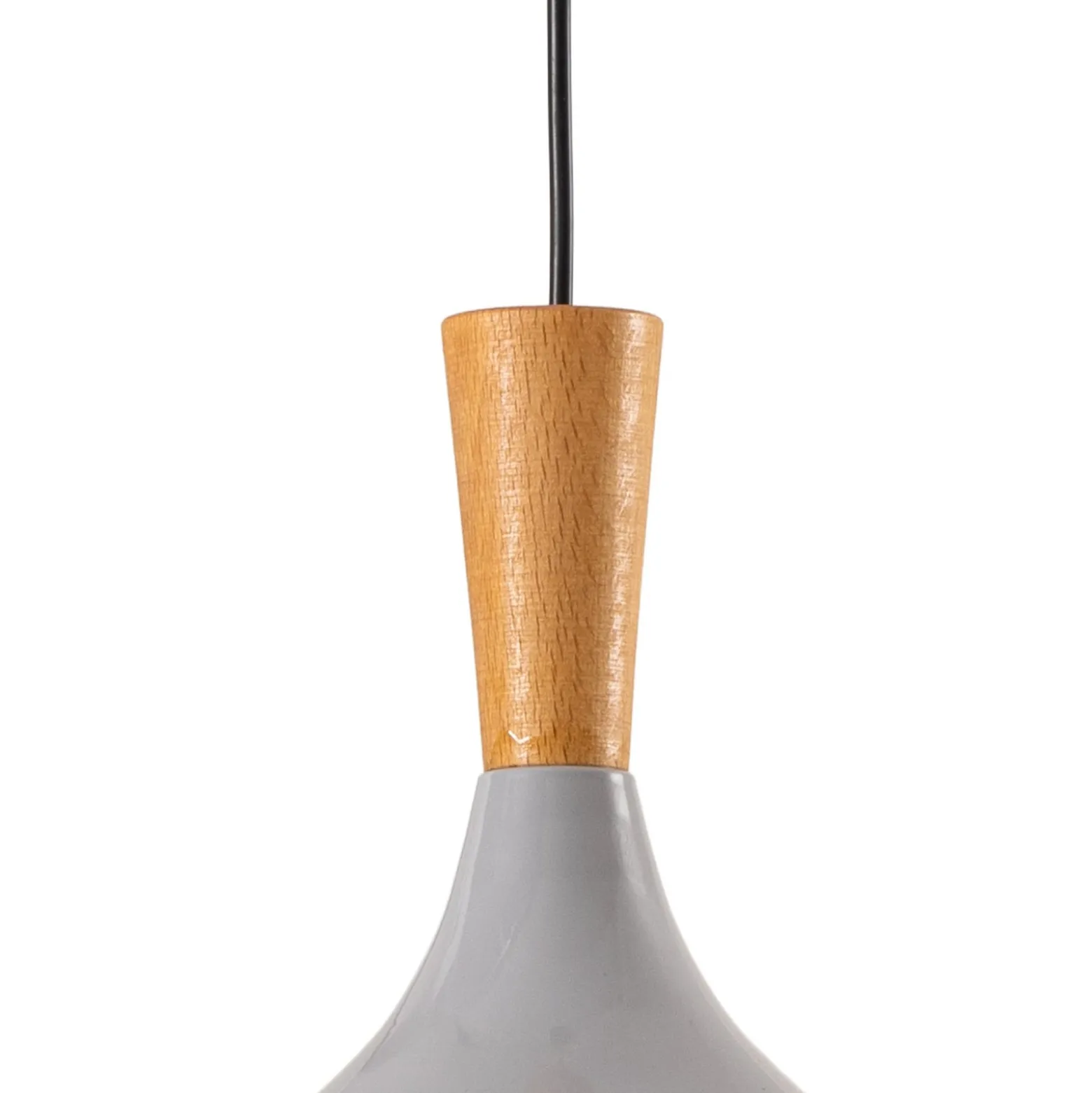 Hängeleuchte Chris, grau/weiß, Ø 35 cm, Metall