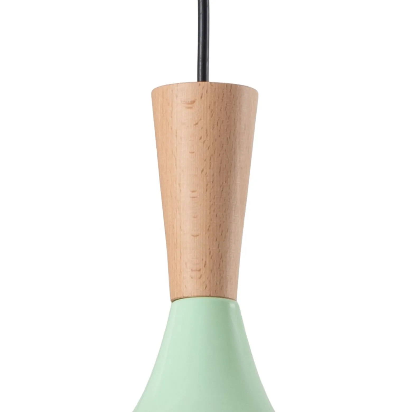 Hängeleuchte Chris, mintgrün/weiß, Ø 35 cm, Metall