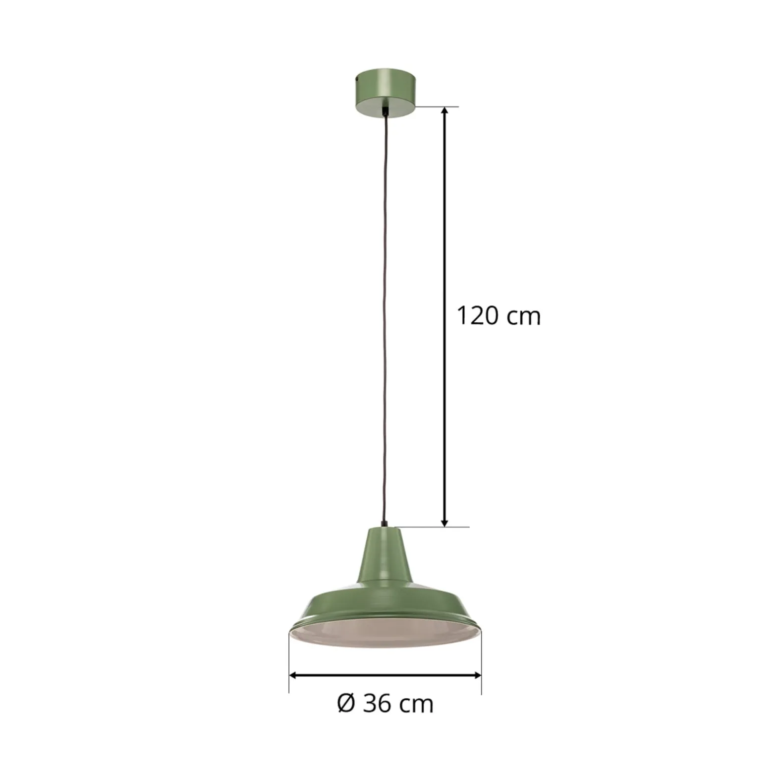 Hängeleuchte Class aus Metall, grün/weiß