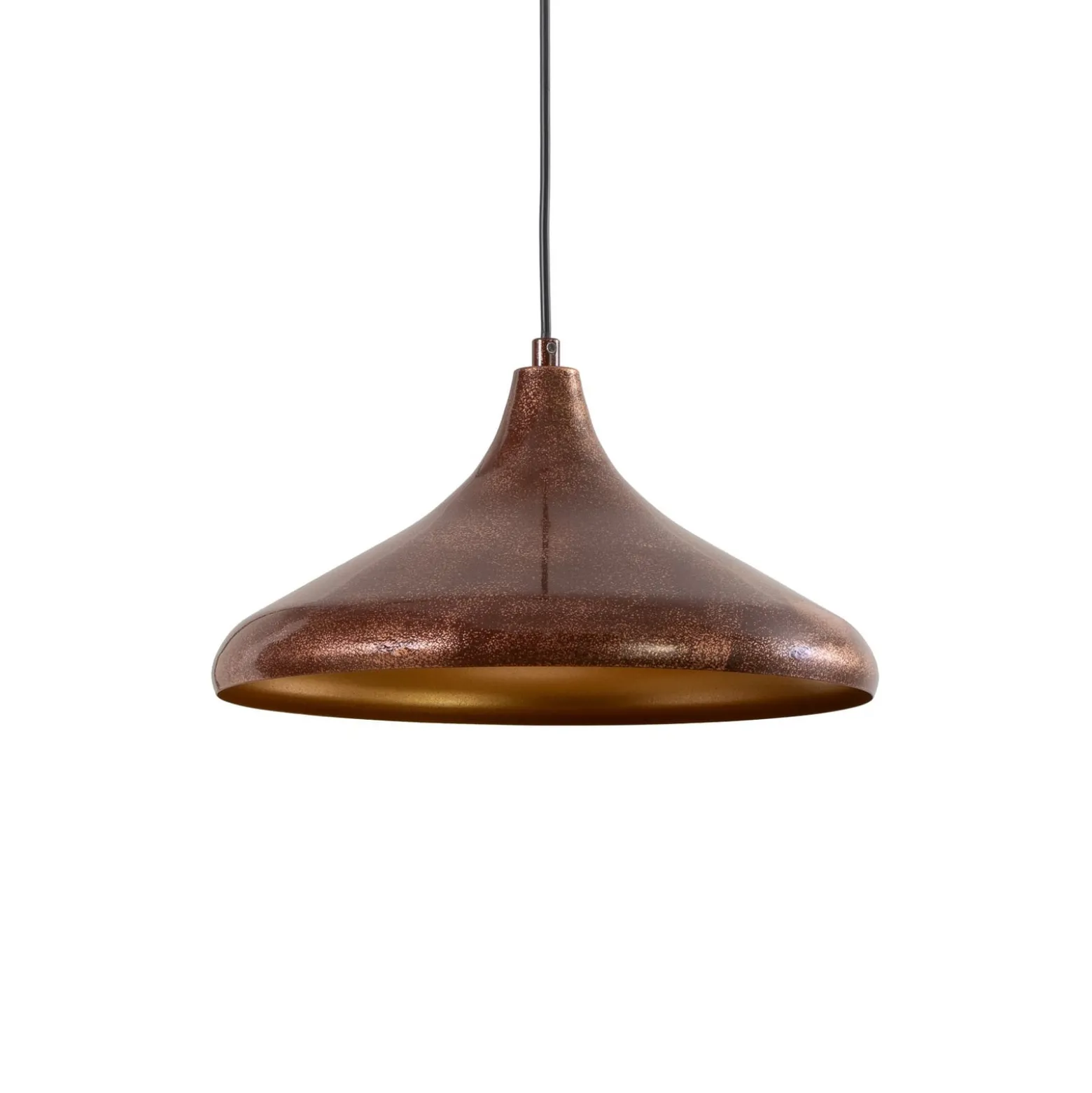 Hängeleuchte Claus, kupfer/gold, Ø 35 cm, Metall
