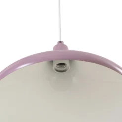 Hängeleuchte Claus, lila/weiß, Ø 35 cm, Metall