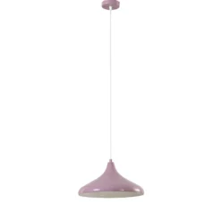 Hängeleuchte Claus, lila/weiß, Ø 35 cm, Metall