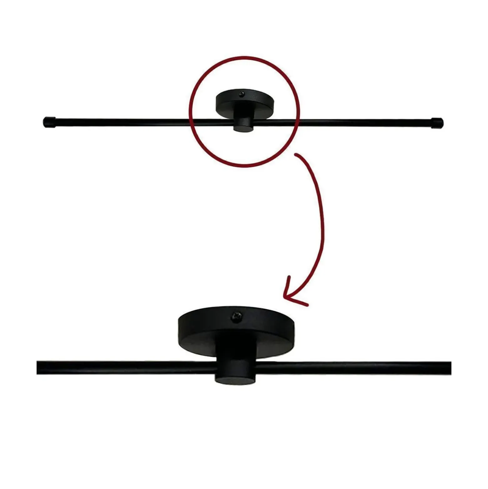 Hängeleuchte Claus, schwarz, Länge 85 cm, 2-flammig, Metall