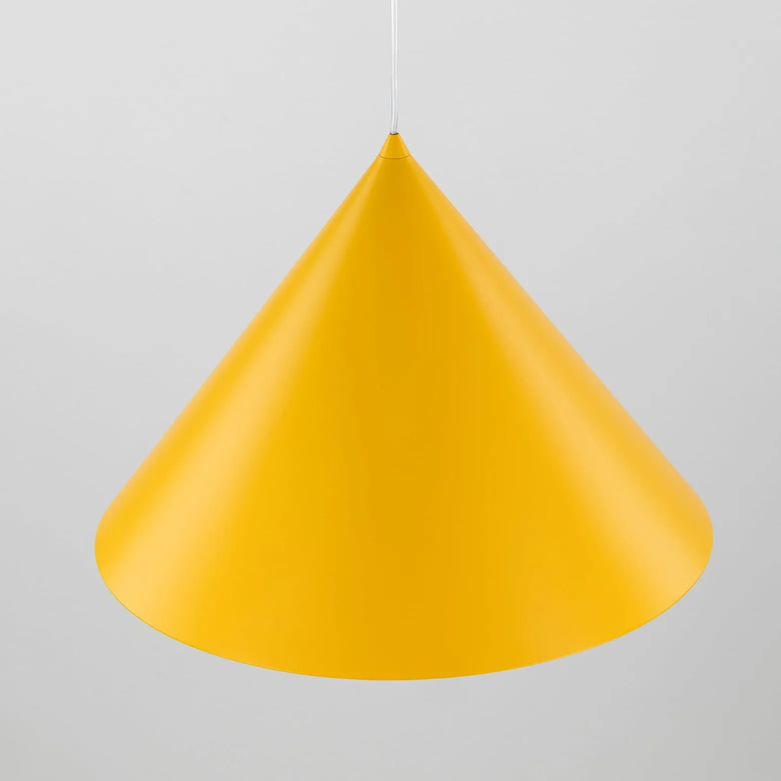 Hängeleuchte Cono, 1-flammig, Ø 50 cm, gelb, E27