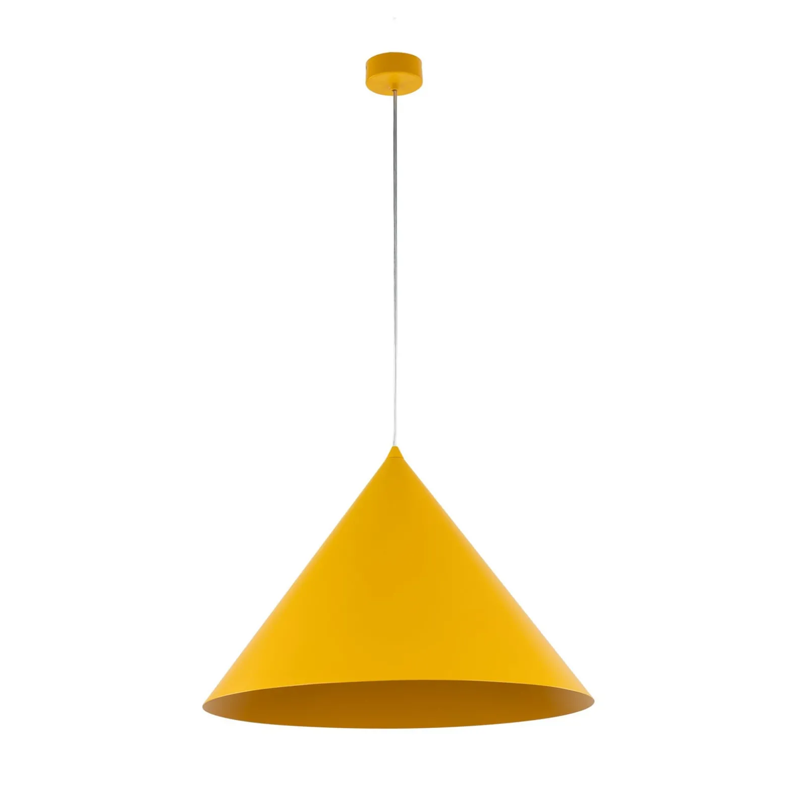 Hängeleuchte Cono, 1-flammig, Ø 50 cm, gelb, E27