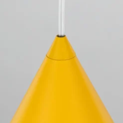 Hängeleuchte Cono, 1-flammig, Ø 27 cm, gelb, E27
