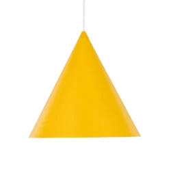 Hängeleuchte Cono, 1-flammig, Ø 27 cm, gelb, E27