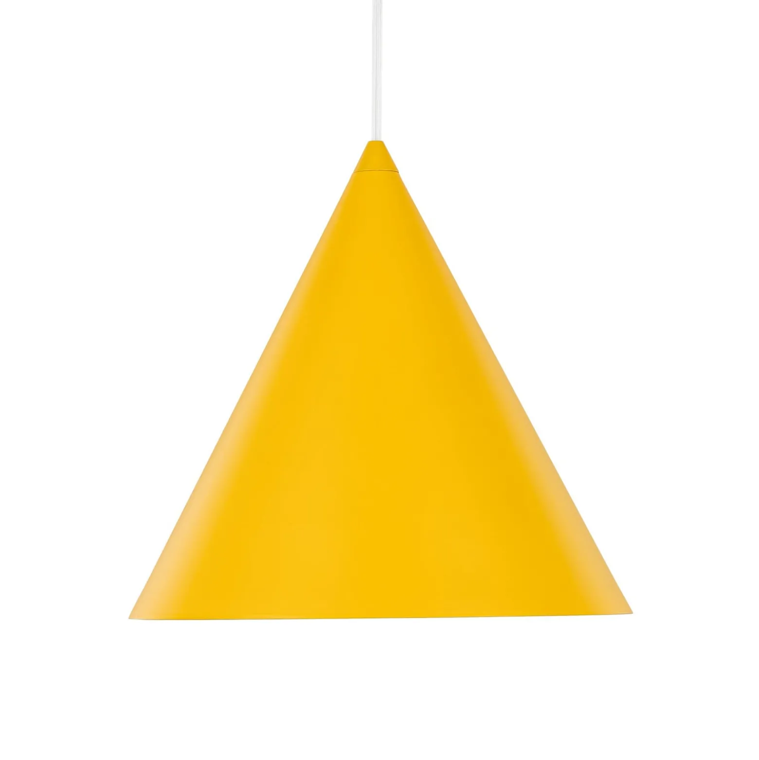 Hängeleuchte Cono, 1-flammig, Ø 27 cm, gelb, E27