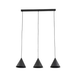 Hängeleuchte Cono, 3-flammig, schwarz, E27