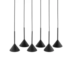 Hängeleuchte Cono Mini, 6-flammig, schwarz GU10