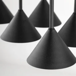Hängeleuchte Cono Mini, 6-flammig, schwarz GU10