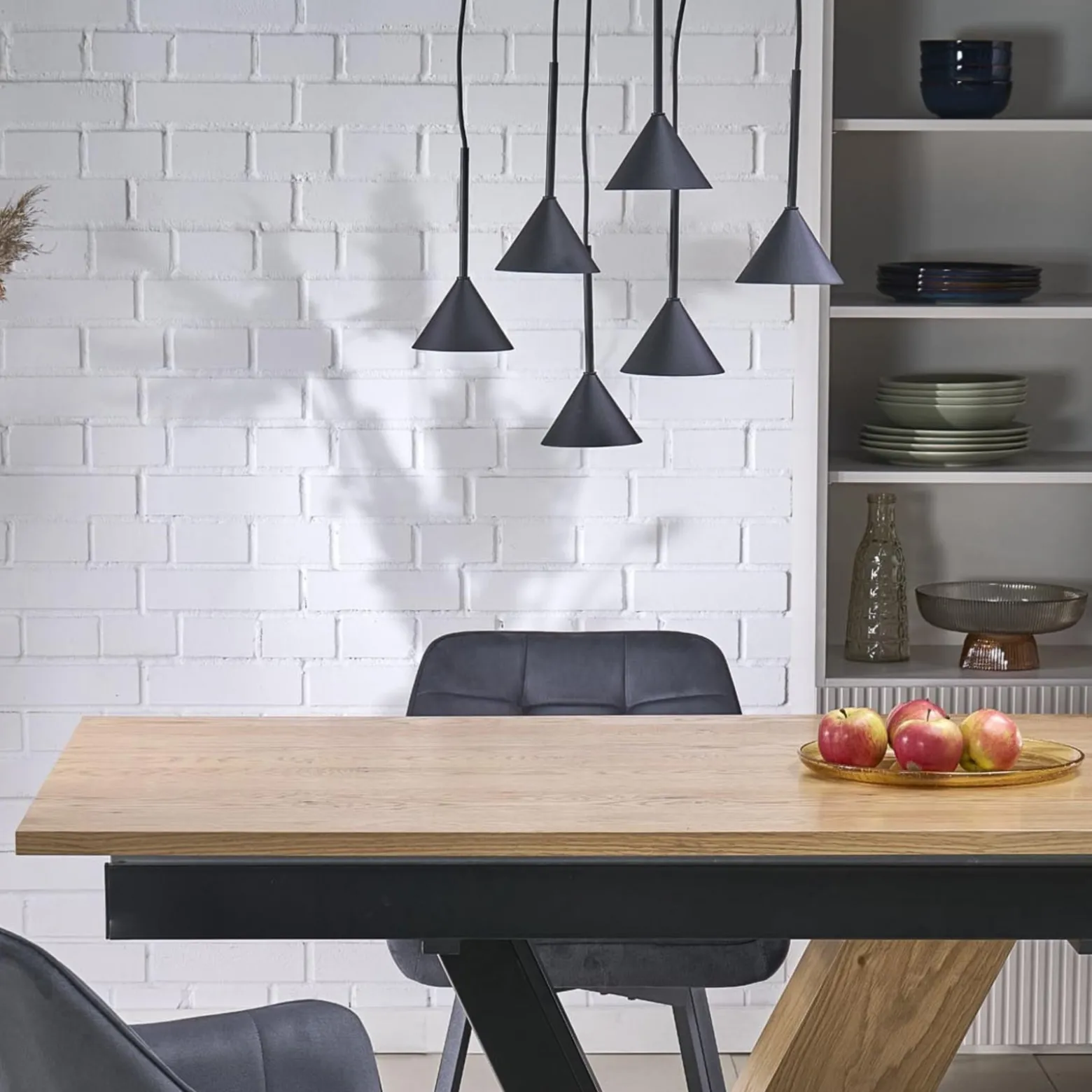 Hängeleuchte Cono Mini, 6-flammig, schwarz GU10