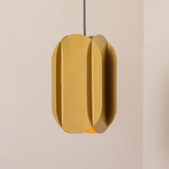 Hängeleuchte Corner, goldfarben, Höhe 35 cm, Metall, E27