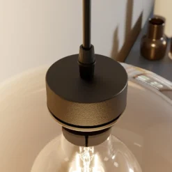 Hängeleuchte Cubus, bernstein, Glas, Ø 30 cm, E27