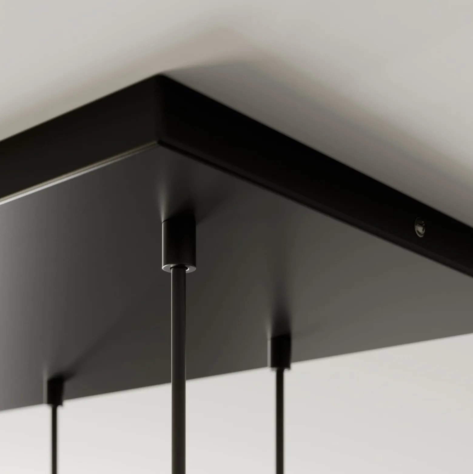 Hängeleuchte Cubus, 95 cm lang, 8-flammig, rauchgrau, Glas