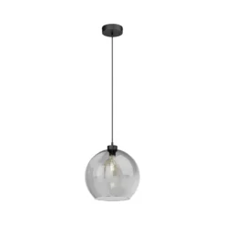 Hängeleuchte Cubus, rauchgrau, Glas, Ø 30 cm, E27