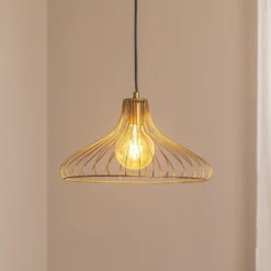 Hängeleuchte Depay, goldfarben, 1-flammig, Metall, Ø 36 cm