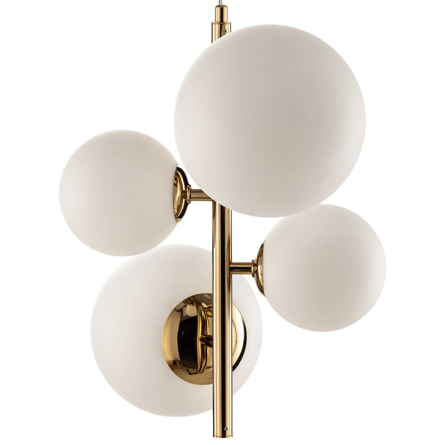 Hängeleuchte Dione, vierflammig, gold