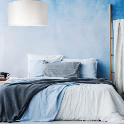 Hängeleuchte Dorset aus Textil, weiß