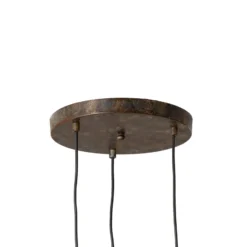 Hängeleuchte Eger, 3-flammig, schwarz, Metall, Ø 50 cm