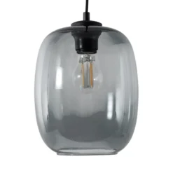 Hängeleuchte Elio, Glas, grafit, einflammig