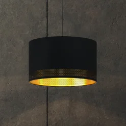 Hängeleuchte Esteperra, schwarz/gold, Ø 38 cm