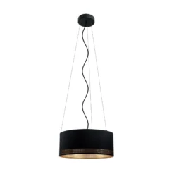 Hängeleuchte Esteperra, schwarz/gold, Ø 53 cm
