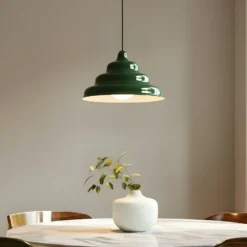 Hängeleuchte Fala, grün, Ø 23 cm, Glas