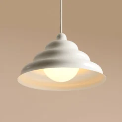Hängeleuchte Fala, weiß, Ø 23 cm, Glas