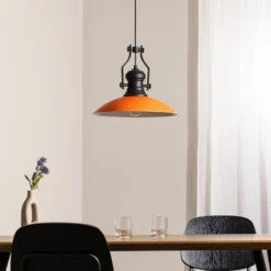 Hängeleuchte Fimda, orange, Ø 41 cm, Metall, E27