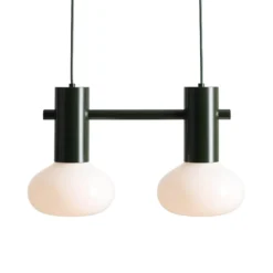 Hängeleuchte Flo, grün, 2-flammig, Glas