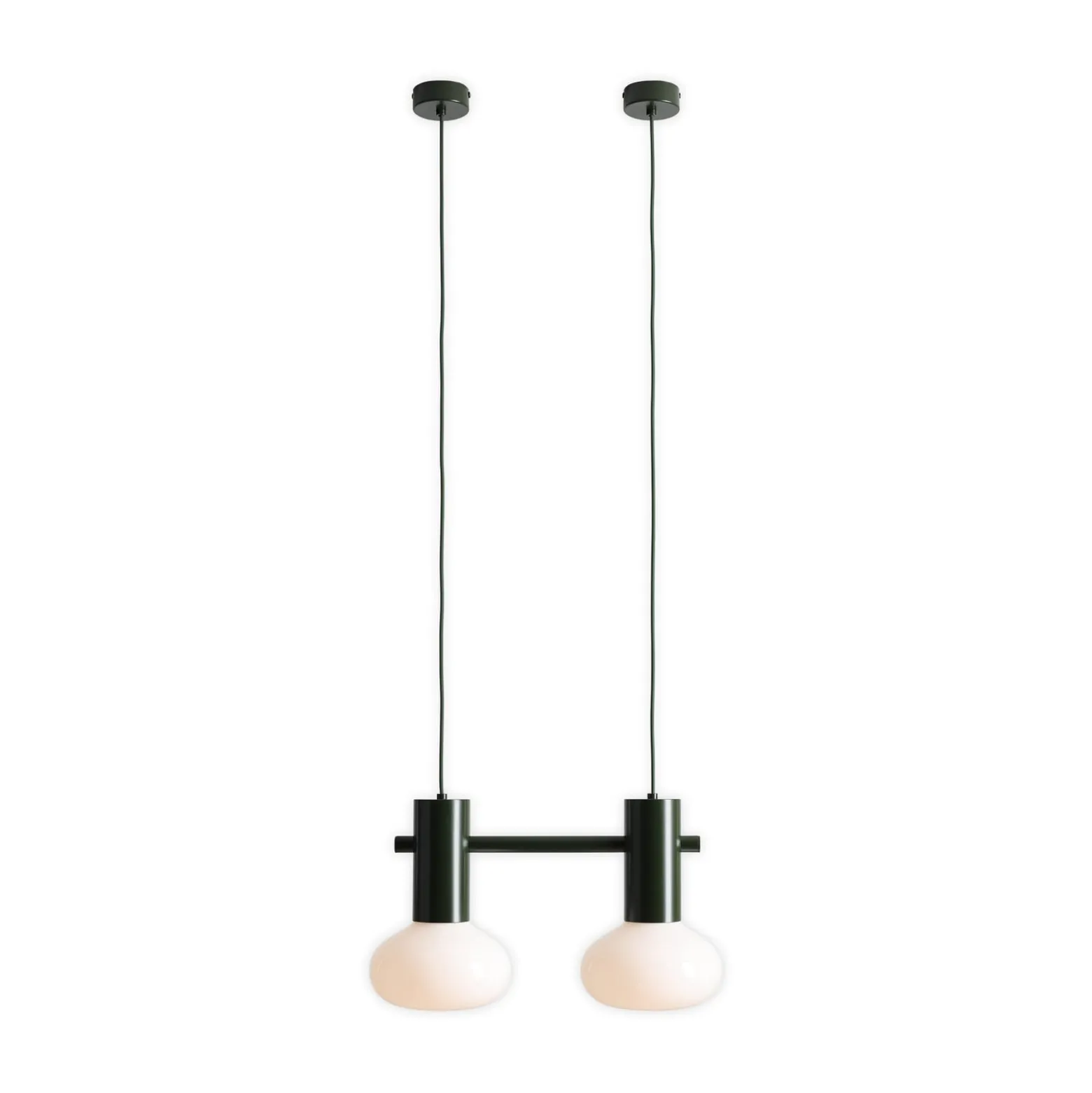 Hängeleuchte Flo, grün, 2-flammig, Glas