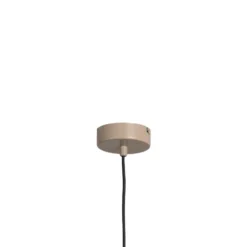Hängeleuchte Form 4, beige, Metall, 4-flammig, Kegel, E27