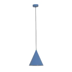 Hängeleuchte Form, rauchblau, Metall, Ø 24 cm, Kegel, E27