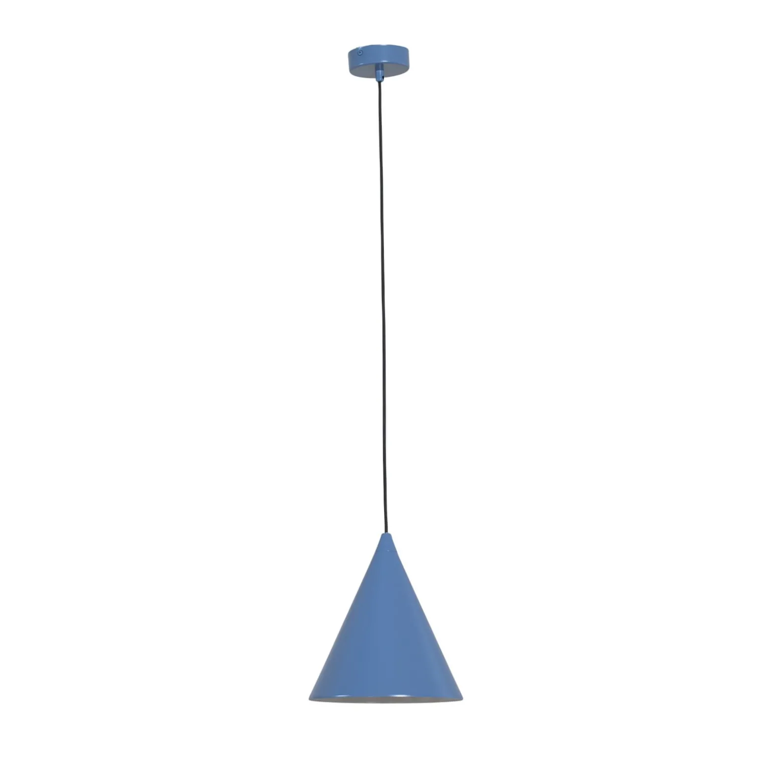 Hängeleuchte Form, rauchblau, Metall, Ø 24 cm, Kegel, E27