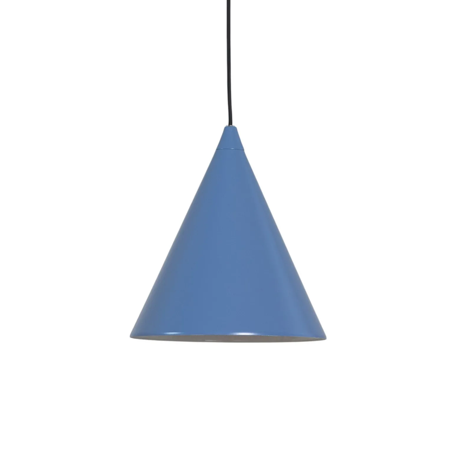 Hängeleuchte Form, rauchblau, Metall, Ø 24 cm, Kegel, E27
