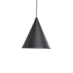 Hängeleuchte Form, schwarz, Metall, Ø 24 cm, Kegel, E27