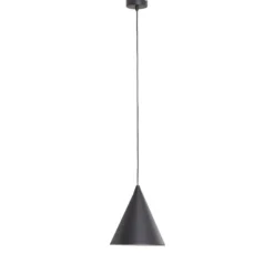 Hängeleuchte Form, schwarz, Metall, Ø 24 cm, Kegel, E27