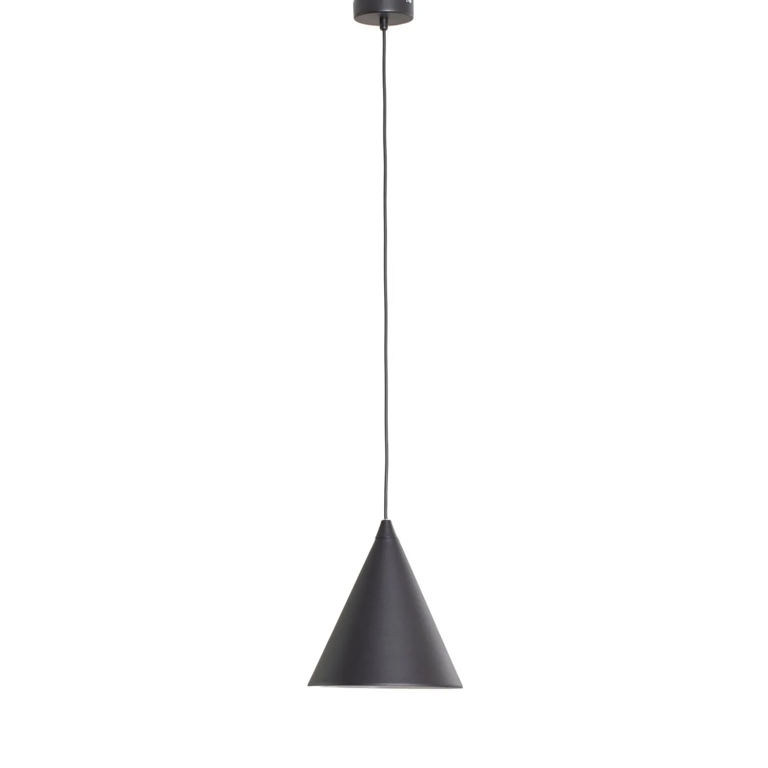 Hängeleuchte Form, schwarz, Metall, Ø 24 cm, Kegel, E27