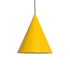 Hängeleuchte Form, senfgelb, Metall, Ø 24 cm, Kegel, E27