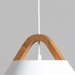 Hängeleuchte Funda, weiß, Ø 30 cm, 1-flammig, Metall/Glas