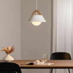 Hängeleuchte Funda, weiß, Ø 30 cm, 1-flammig, Metall/Glas
