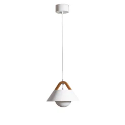 Hängeleuchte Funda, weiß, Ø 30 cm, 1-flammig, Metall/Glas