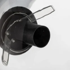 Hängeleuchte Glassy, 6-flg., grafit/amber/klar, Glas, 110 cm