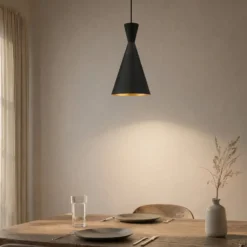 Hängeleuchte Glenora, schwarz, Ø 18 cm, Metall, E27